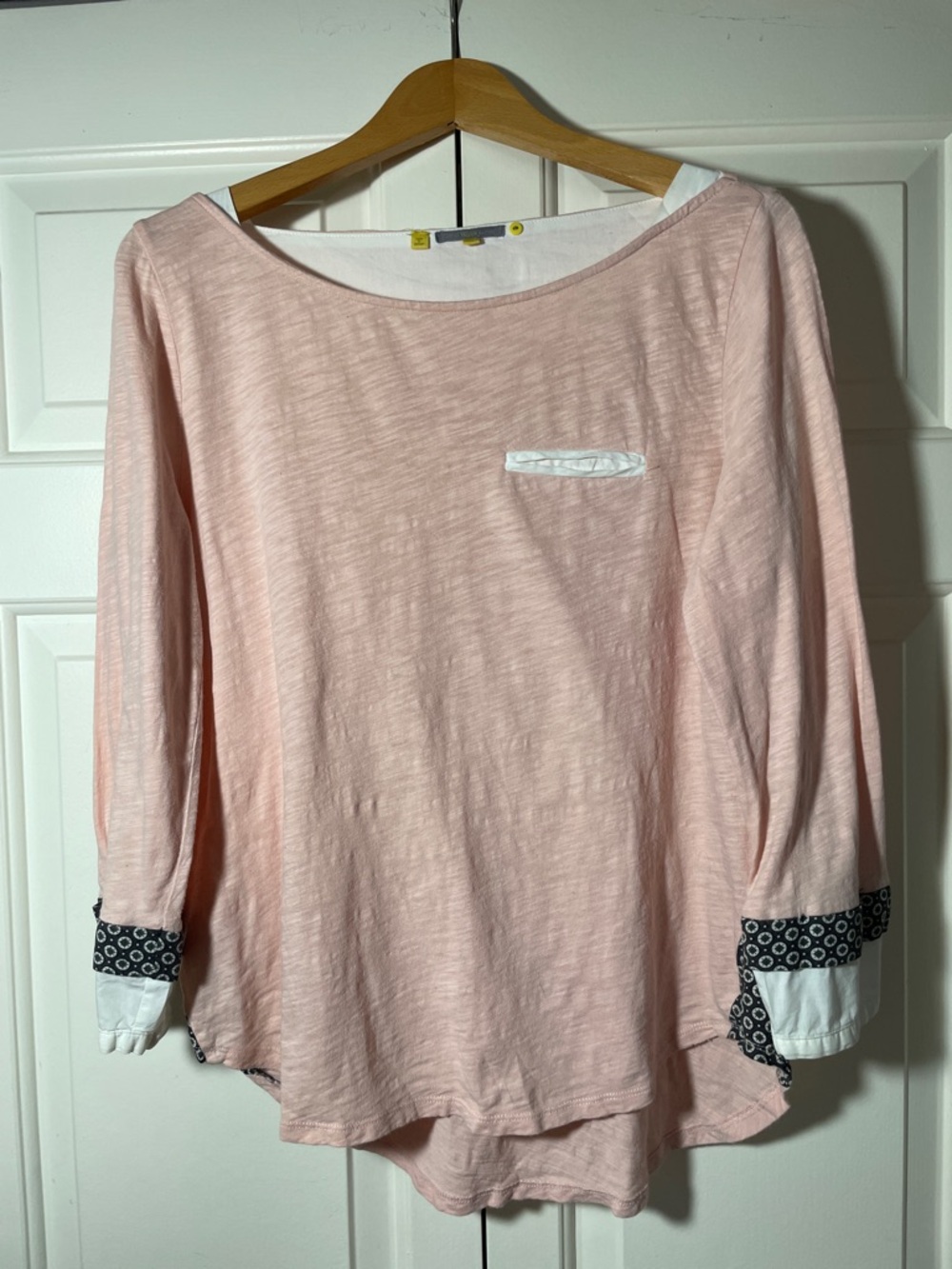 Anthropologie Playful T-Shirt Layered-Trim Top